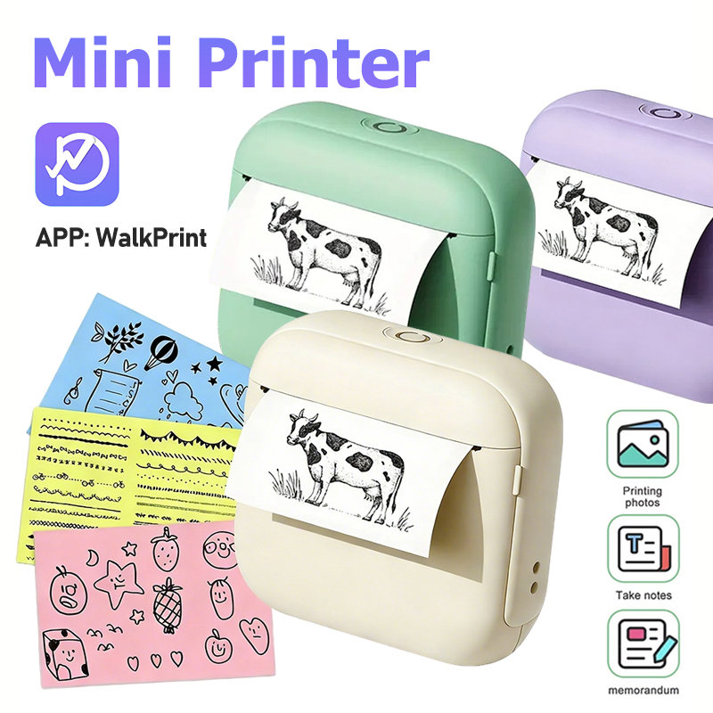 Commercial Photo Printer - طابعة محمولة صغيرة X6 بدون حبر،