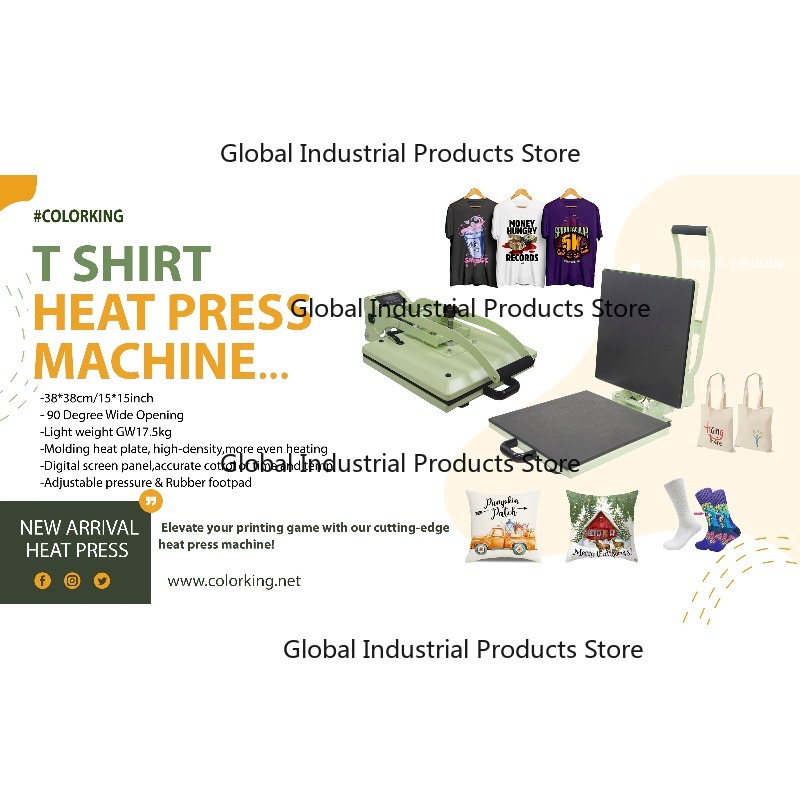 Commercial Printing Factory - مكبس حراري واسع 38×38 سم لطباعة