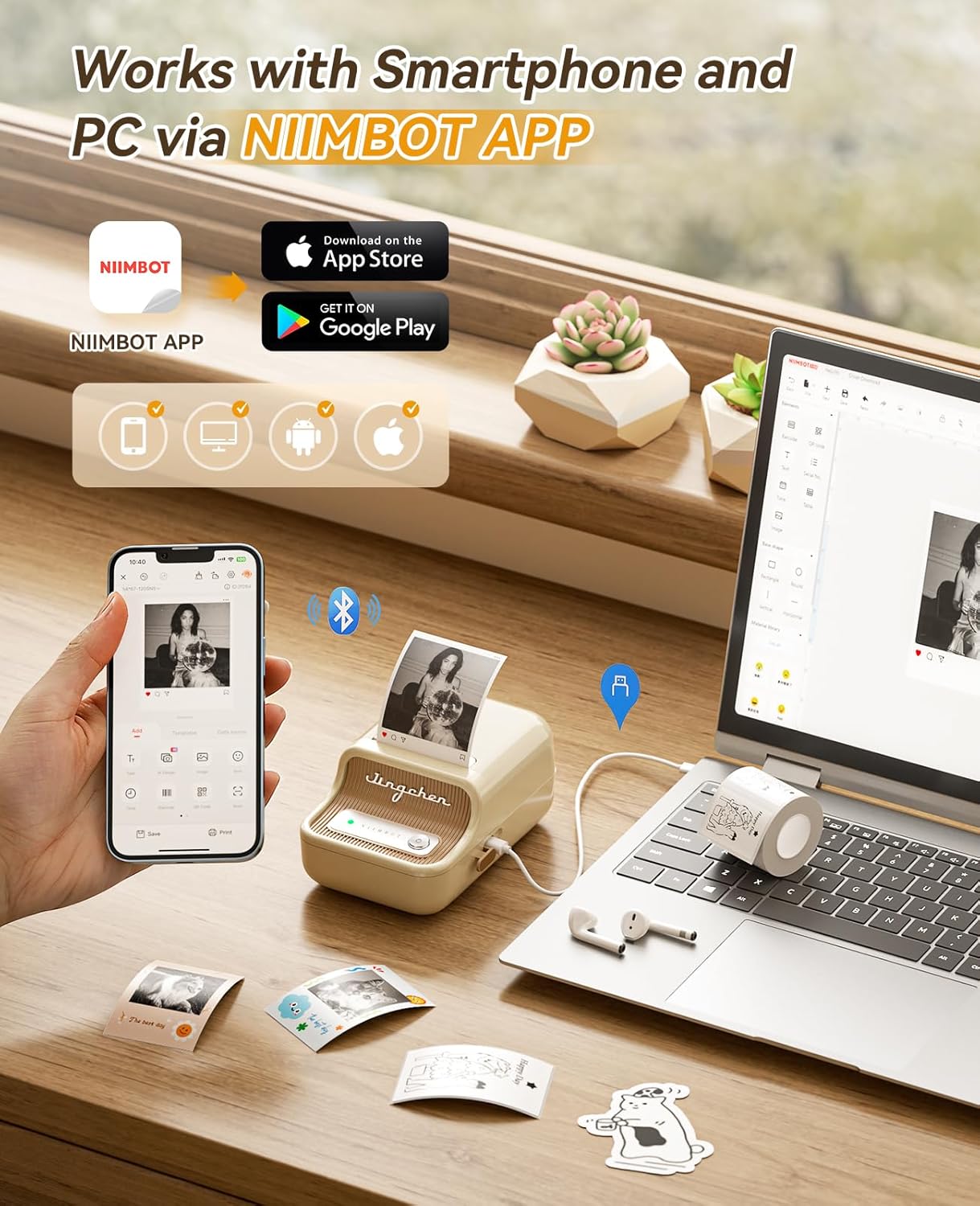 طابعة ملصقات Niimbot B21Pro لا - مراجعة Commercial Photo Printer وسعره